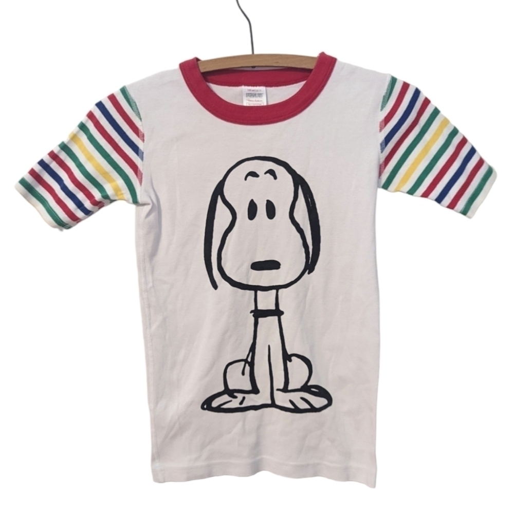 Hanna Andersson x Snoopy Peanuts Stripe Shirt Raglan Unisexโ Half Sleeve